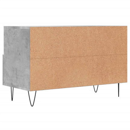 Tv-bänk betonggrå 80x36x50 cm konstruerat trä