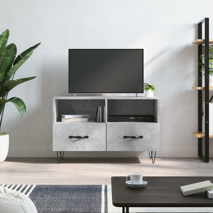 Tv-bänk betonggrå 80x36x50 cm konstruerat trä
