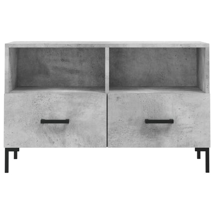 Tv-bänk betonggrå 80x36x50 cm konstruerat trä