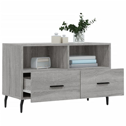 Tv-bänk grå sonoma 80x36x50 cm konstruerat trä
