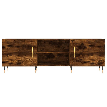 Tv-bänk rökfärgad ek 150x30x50 cm konstruerat trä