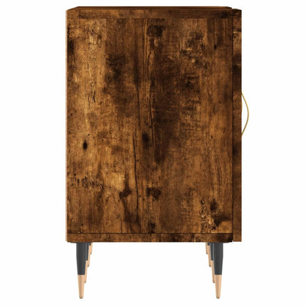Tv-bänk rökfärgad ek 150x30x50 cm konstruerat trä