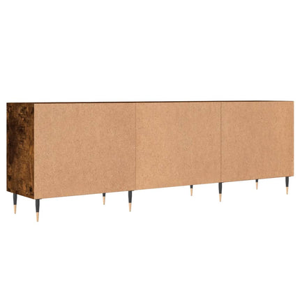Tv-bänk rökfärgad ek 150x30x50 cm konstruerat trä