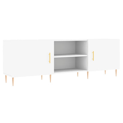 Tv-bänk vit 150x30x50 cm konstruerat trä
