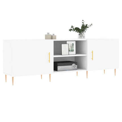 Tv-bänk vit 150x30x50 cm konstruerat trä