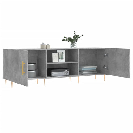 Tv-bänk betonggrå 150x30x50 cm konstruerat trä