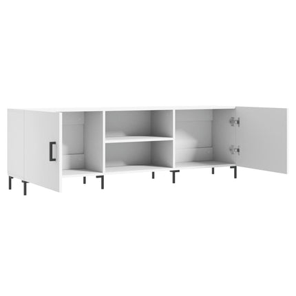 Tv-bänk vit 150x30x50 cm konstruerat trä