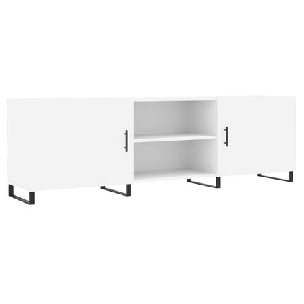 Tv-bänk vit 150x30x50 cm konstruerat trä