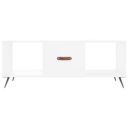 Soffbord vit 102x50x40 cm konstruerat trä
