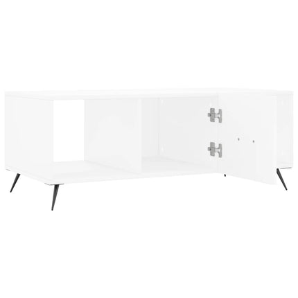 Soffbord vit 102x50x40 cm konstruerat trä