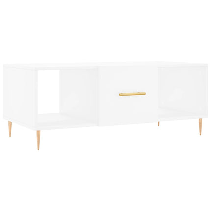 Soffbord vit 102x50x40 cm konstruerat trä