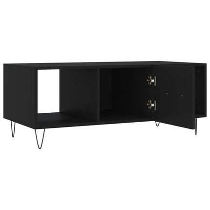 Soffbord svart 102x50x40 cm konstruerat trä