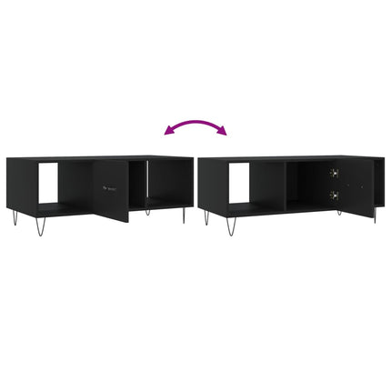 Soffbord svart 102x50x40 cm konstruerat trä