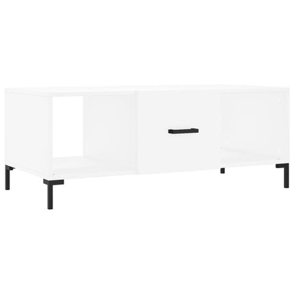 Soffbord vit 102x50x40 cm konstruerat trä