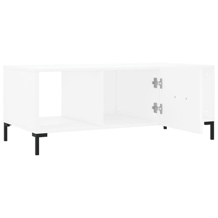 Soffbord vit 102x50x40 cm konstruerat trä