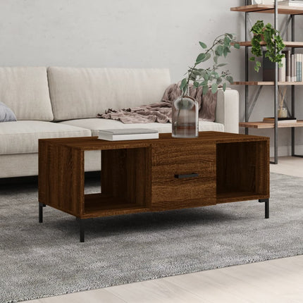 Soffbord brun ek 102x50x40 cm konstruerat trä