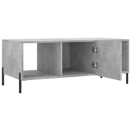Soffbord betonggrå 102x50x40 cm konstruerat trä