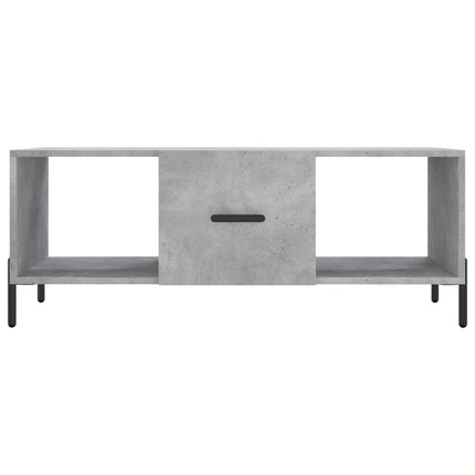 Soffbord betonggrå 102x50x40 cm konstruerat trä