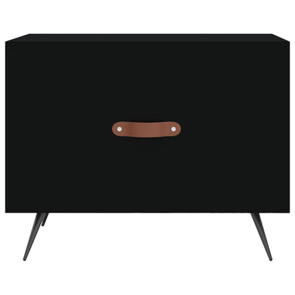 Soffbord svart 50x50x40 cm konstruerat trä