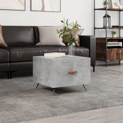 Soffbord betonggrå 50x50x40 cm konstruerat trä
