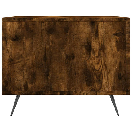 Soffbord rökfärgad ek 50x50x40 cm konstruerat trä