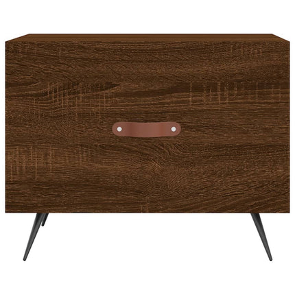 Soffbord brun ek 50x50x40 cm konstruerat trä