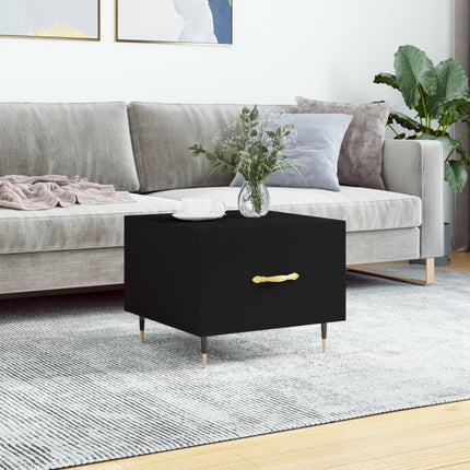 Soffbord svart 50x50x40 cm konstruerat trä