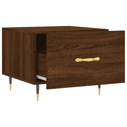 Soffbord brun ek 50x50x40 cm konstruerat trä