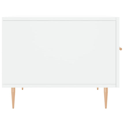 Soffbord 2 st vit 50x50x40 cm konstruerat trä
