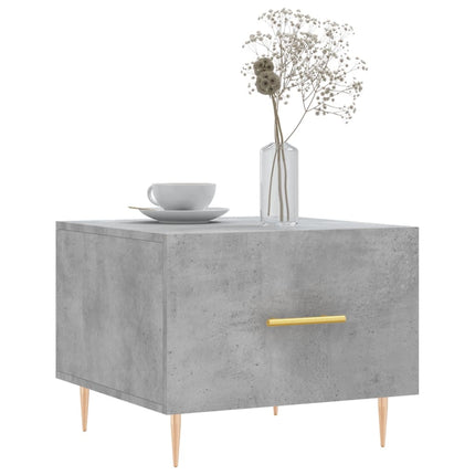 Soffbord betonggrå 50x50x40 cm konstruerat trä
