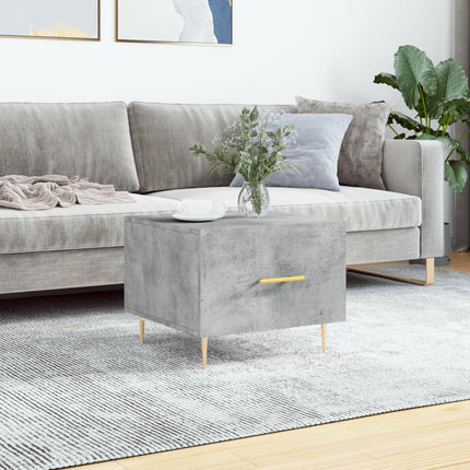 Soffbord betonggrå 50x50x40 cm konstruerat trä