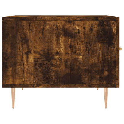 Soffbord rökfärgad ek 50x50x40 cm konstruerat trä