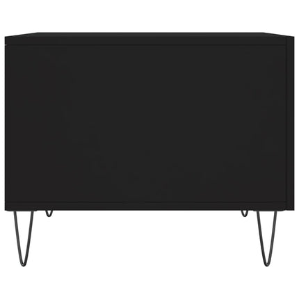 Soffbord 2 st svart 50x50x40 cm konstruerat trä