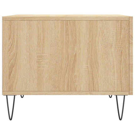 Soffbord 2 st sonoma ek 50x50x40 cm konstruerat trä