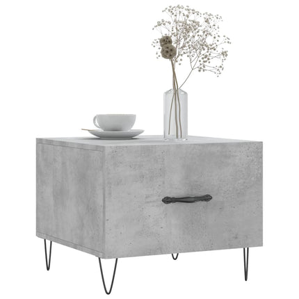 Soffbord betonggrå 50x50x40 cm konstruerat trä