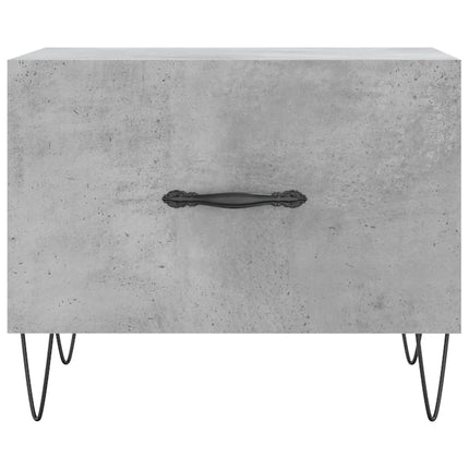 Soffbord betonggrå 50x50x40 cm konstruerat trä