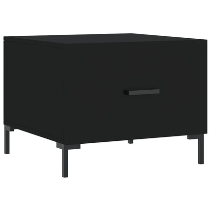 Soffbord svart 50x50x40 cm konstruerat trä