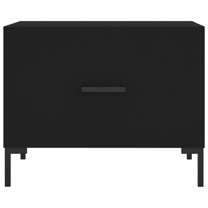 Soffbord svart 50x50x40 cm konstruerat trä