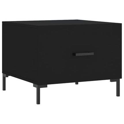 Soffbord 2 st svart 50x50x40 cm konstruerat trä