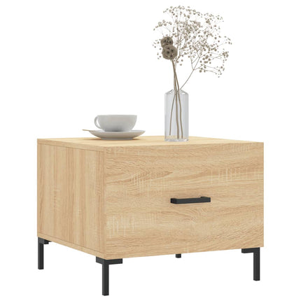 Soffbord 2 st sonoma ek 50x50x40 cm konstruerat trä