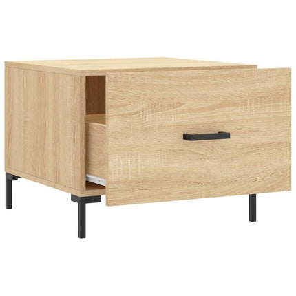 Soffbord 2 st sonoma ek 50x50x40 cm konstruerat trä