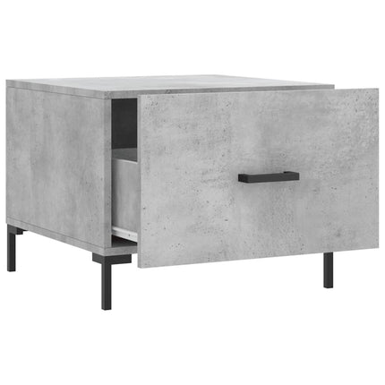Soffbord betonggrå 50x50x40 cm konstruerat trä