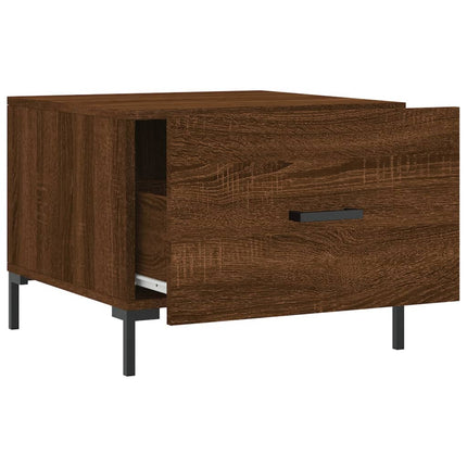 Soffbord brun ek 50x50x40 cm konstruerat trä