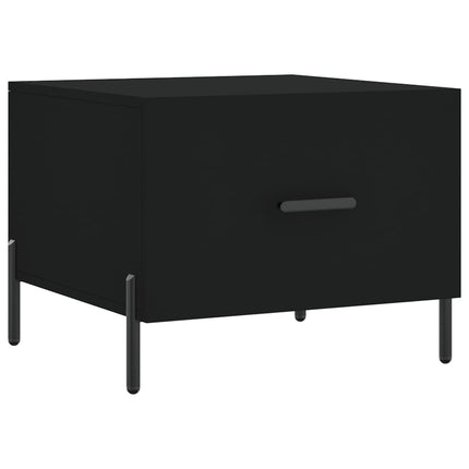Soffbord svart 50x50x40 cm konstruerat trä