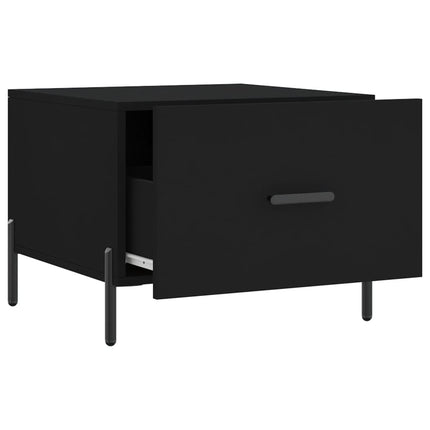 Soffbord svart 50x50x40 cm konstruerat trä
