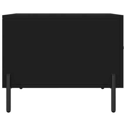 Soffbord svart 50x50x40 cm konstruerat trä