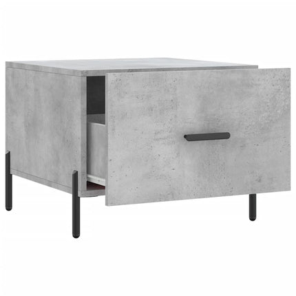 Soffbord betonggrå 50x50x40 cm konstruerat trä