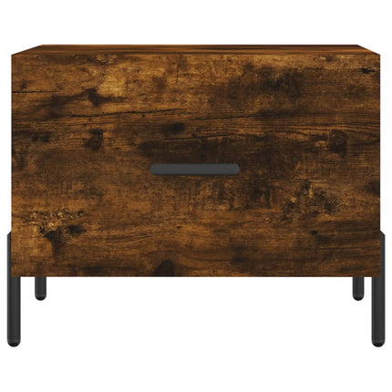 Soffbord rökfärgad ek 50x50x40 cm konstruerat trä
