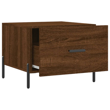 Soffbord brun ek 50x50x40 cm konstruerat trä