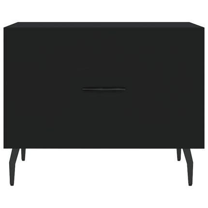 Soffbord svart 50x50x40 cm konstruerat trä